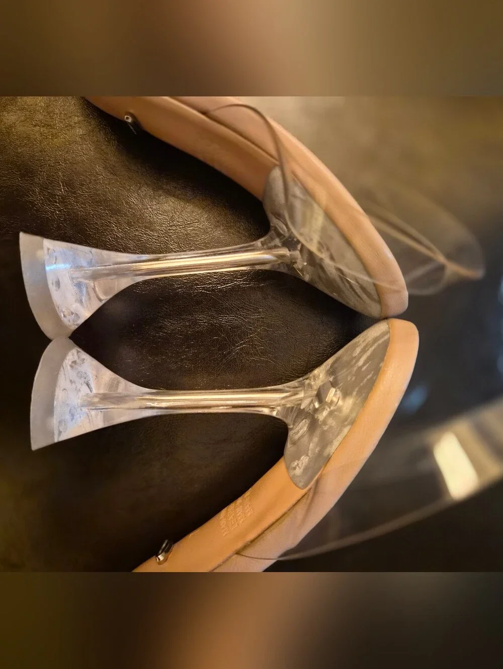 Tony Bianco Clear PVC Slingback Heel with Crystal Star Accent